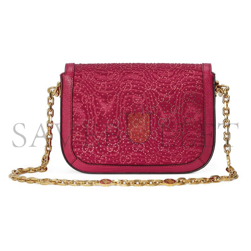 G*u*i horsebit 1955 lizard-textured trim 675801 (20*14*5cm)